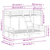 køjeseng 80x200/120x200 cm massivt fyrretræ