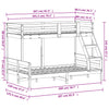 køjeseng 80x200/120x200 cm massivt fyrretræ gyldenbrun