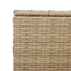 opbevaringsboks med hjul 190 l polyrattan beige