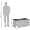opbevaringsboks med hjul 190 l polyrattan beige