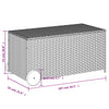 opbevaringsboks med hjul 190 l polyrattan beige