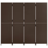 rumdeler 4 paneler polyrattan brun