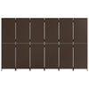rumdeler 6 paneler polyrattan brun
