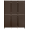 rumdeler 3 paneler polyrattan brun