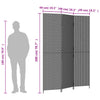 rumdeler 3 paneler polyrattan brun