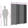 rumdeler 4 paneler polyrattan brun