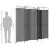 rumdeler 5 paneler polyrattan brun