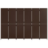 rumdeler 6 paneler polyrattan brun