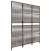 rumdeler 3 paneler polyrattan brun