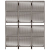 rumdeler 3 paneler polyrattan brun