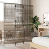 rumdeler 3 paneler polyrattan grå