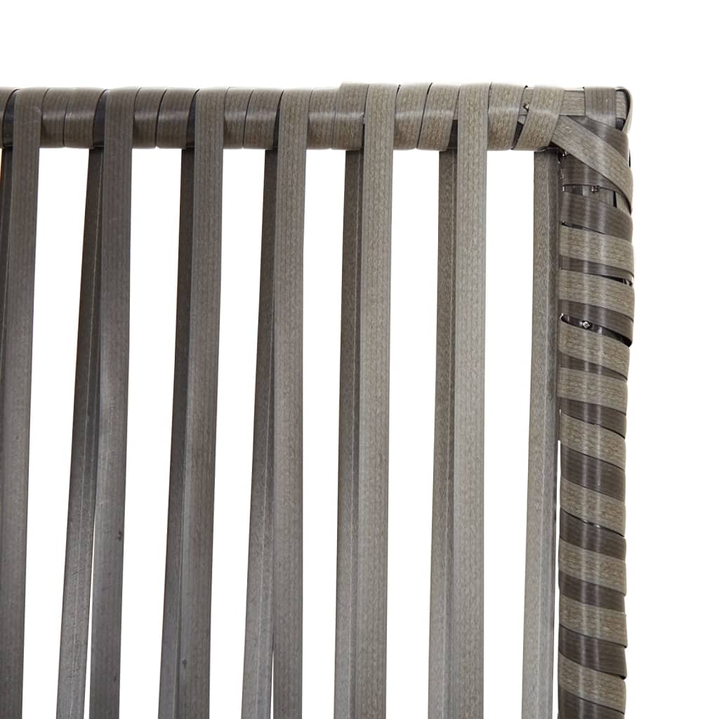 rumdeler 3 paneler polyrattan grå