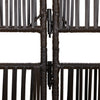 rumdeler 4 paneler polyrattan brun