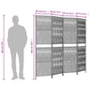 rumdeler 4 paneler polyrattan brun
