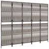 rumdeler 5 paneler polyrattan brun