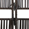 rumdeler 6 paneler polyrattan brun