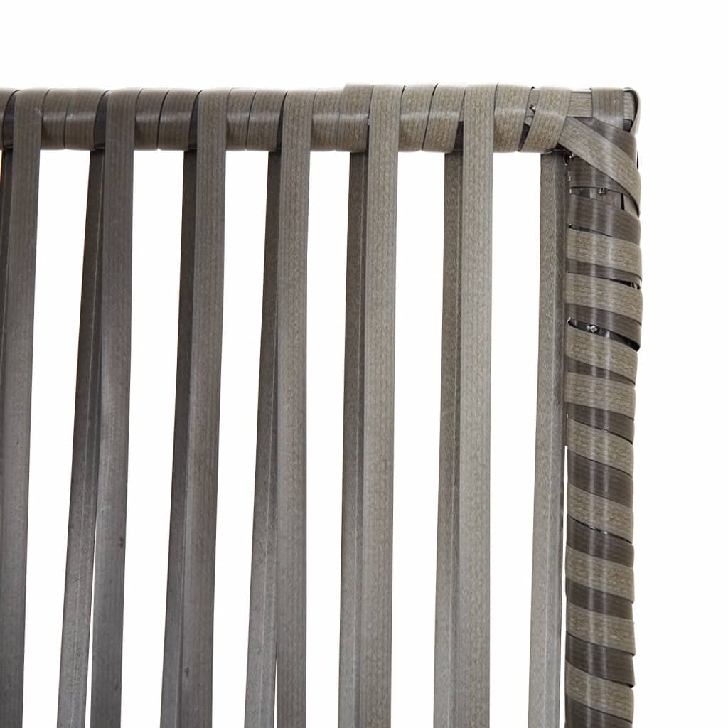 rumdeler 6 paneler polyrattan grå