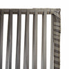 rumdeler 6 paneler polyrattan grå