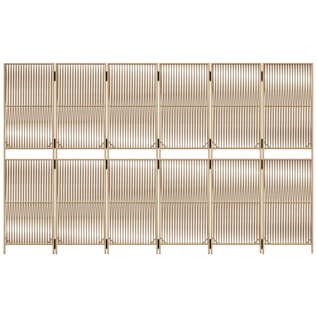 rumdeler 6 paneler polyrattan beige