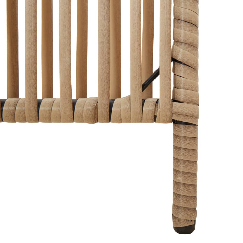 rumdeler 6 paneler polyrattan beige