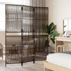 rumdeler 3 paneler polyrattan brun
