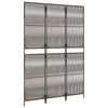 rumdeler 3 paneler polyrattan brun