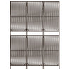 rumdeler 3 paneler polyrattan brun