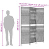rumdeler 3 paneler polyrattan brun