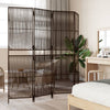rumdeler 4 paneler polyrattan brun
