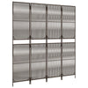 rumdeler 4 paneler polyrattan brun