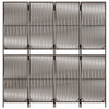 rumdeler 4 paneler polyrattan brun