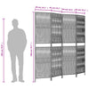 rumdeler 4 paneler polyrattan brun