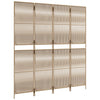 rumdeler 4 paneler polyrattan beige