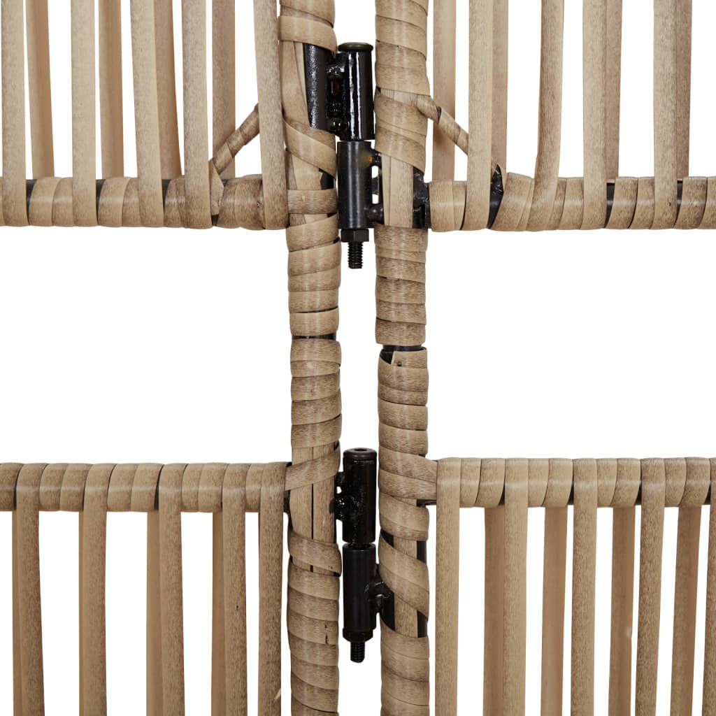 rumdeler 4 paneler polyrattan beige