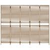 rumdeler 5 paneler polyrattan beige