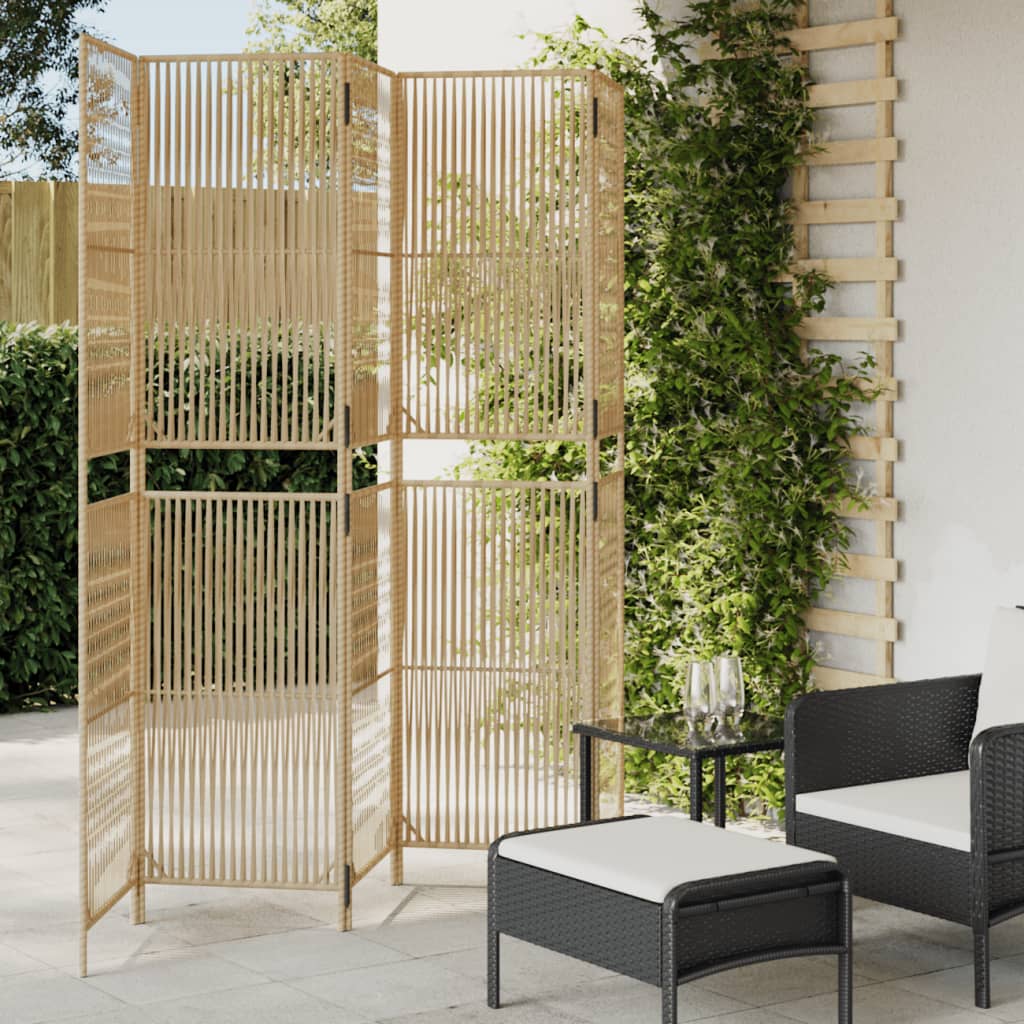 rumdeler 5 paneler polyrattan beige