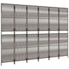 rumdeler 6 paneler polyrattan brun
