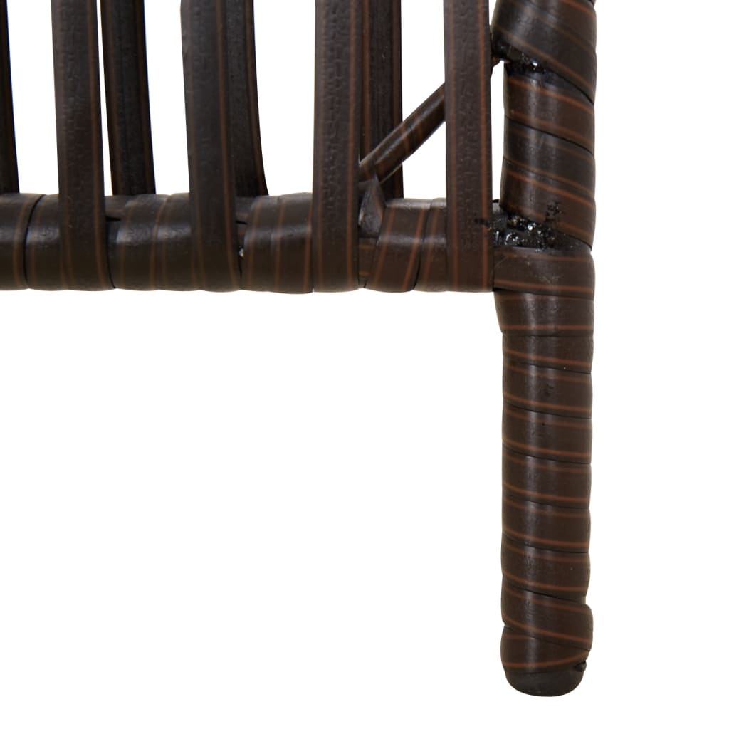 rumdeler 6 paneler polyrattan brun