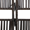 rumdeler 6 paneler polyrattan brun