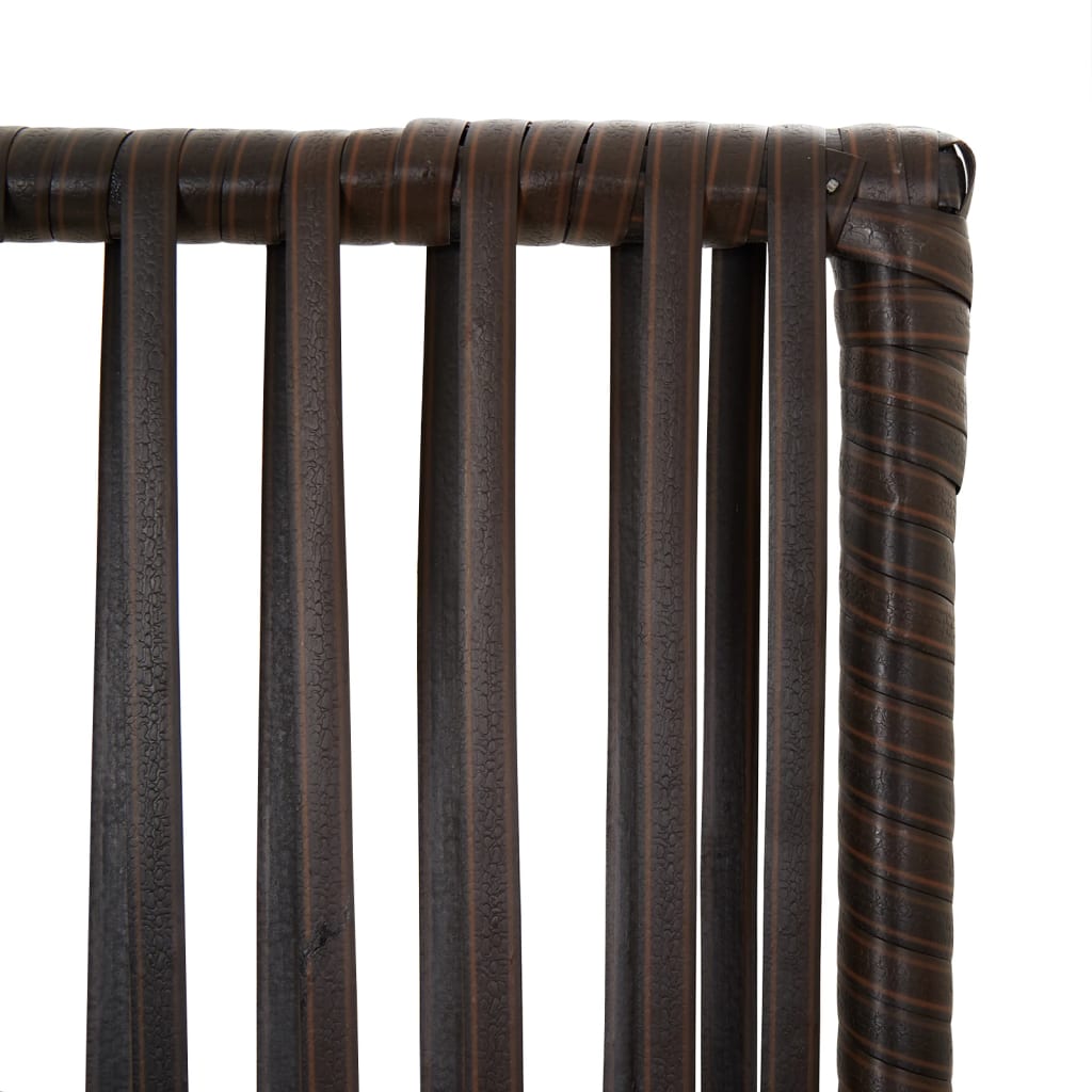 rumdeler 6 paneler polyrattan brun