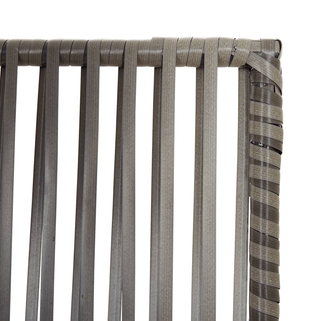 rumdeler 6 paneler polyrattan grå