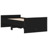 sengestel med skuffer 100x200 cm sort