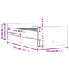 sengestel med skuffer 100x200 cm sort