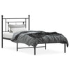 sengeramme med sengegavl 100x190 cm metal sort