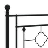 sengeramme med sengegavl 100x190 cm metal sort