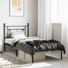 sengeramme med sengegavl 100x190 cm metal sort