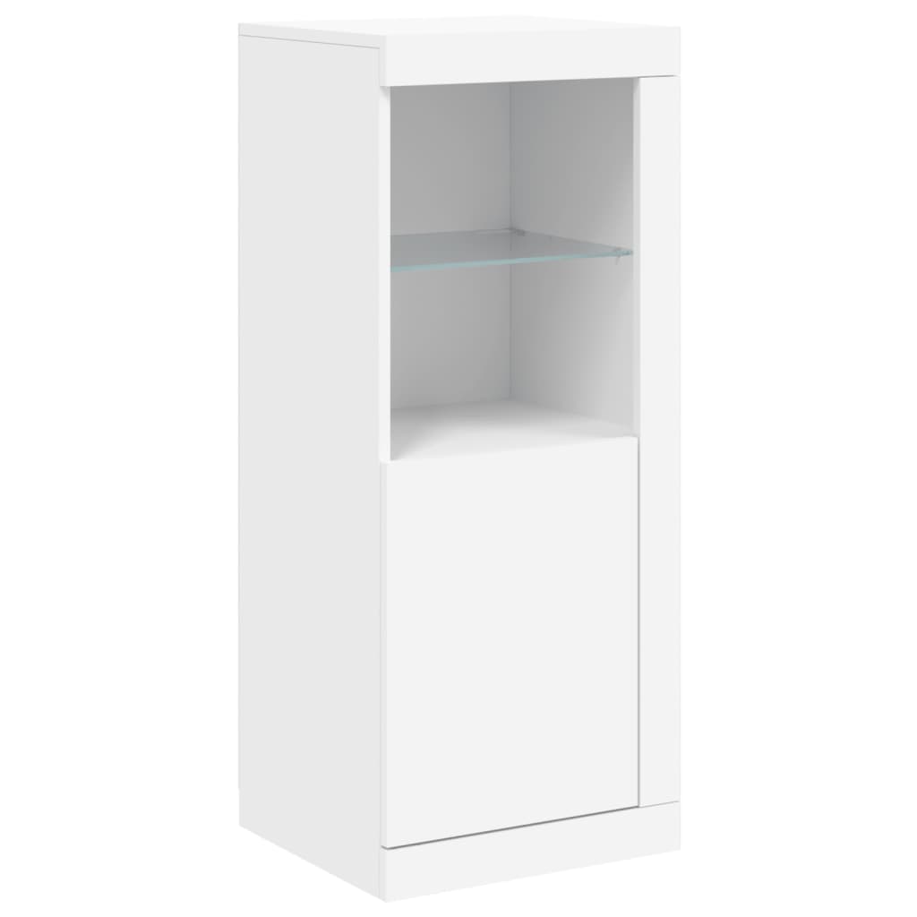 skænk med LED-lys 41x37x100 cm hvid