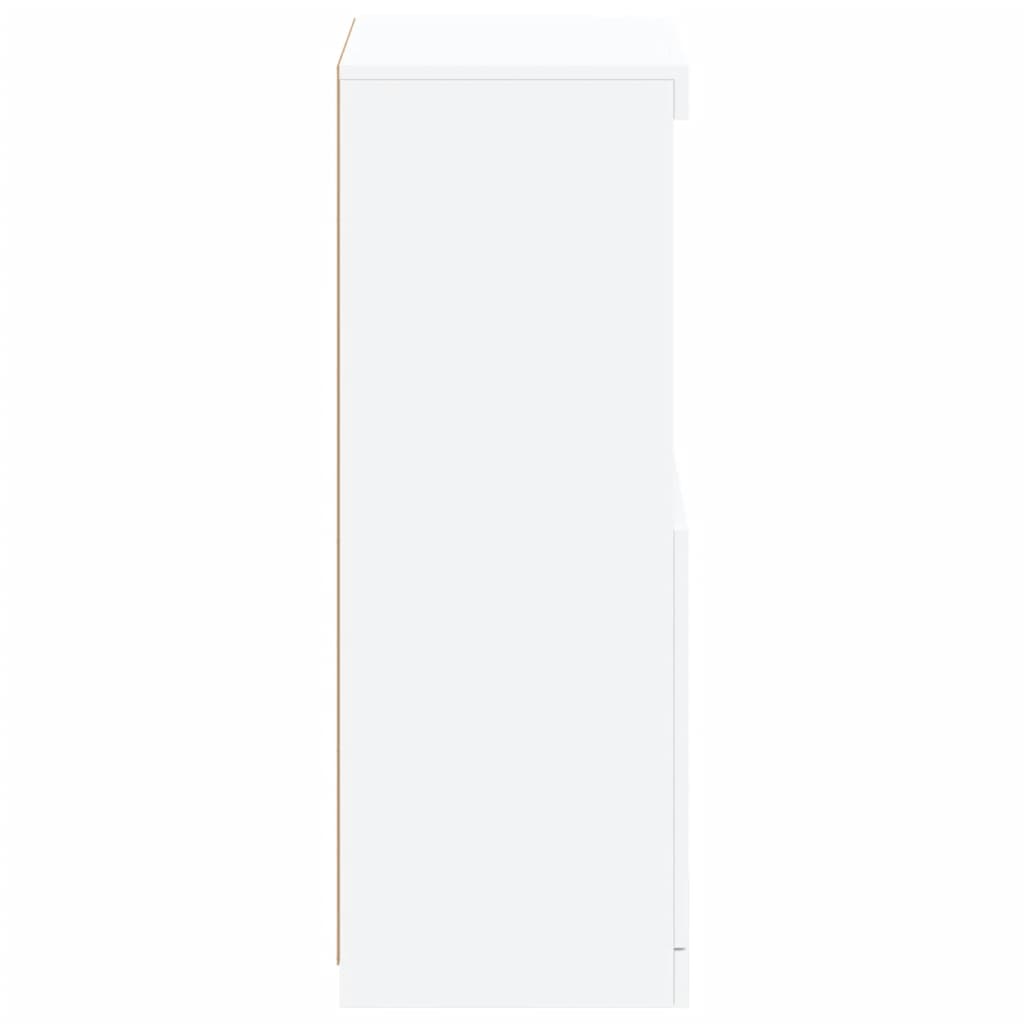 skænk med LED-lys 41x37x100 cm hvid