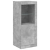 skænk med LED-lys 41x37x100 cm betongrå