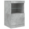 skænk med LED-lys 41x37x67 cm betongrå